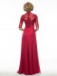 Half Sleeves Lace Chiffon Long Mother of The Bride Dresses 99605019