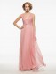 Long Pink Lace Chiffon V-Neck Mother of The Bride Dresses 99605024 Long Pink Lace Chiffon V-Neck Mother of The Bride Dresses 99605024