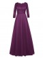 Purple 3/4 Length Sleeves Lace Chiffon Long Mother of The Bride Dresses 99605028 Purple 3/4 Length Sleeves Lace Chiffon Long Mother of The Bride Dresses 99605028
