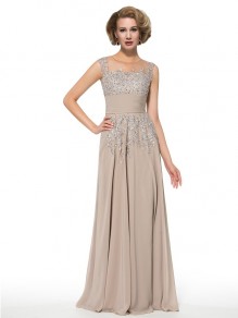 Lace Chiffon Sheer Sleeveless Long Mother of The Bride Dresses 99605032