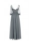 Long Navy 3/4 Length Sleeves Lace Chiffon Long Mother of The Bride Dresses 99605036