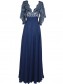 Long Blue V-Neck Lace Chiffon Long Mother of The Bride Dresses 99605037 Long Blue V-Neck Lace Chiffon Long Mother of The Bride Dresses 99605037