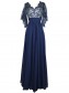Long Blue V-Neck Lace Chiffon Long Mother of The Bride Dresses 99605037 Long Blue V-Neck Lace Chiffon Long Mother of The Bride Dresses 99605037