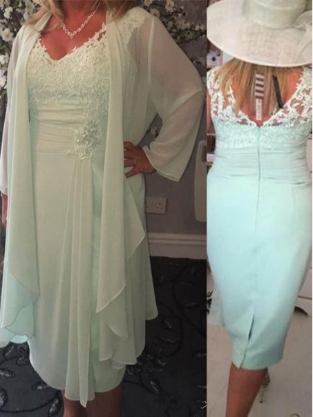 Affordable V-Neck Lace Chiffon Mother of The Bride and Groom Dresses 99605052