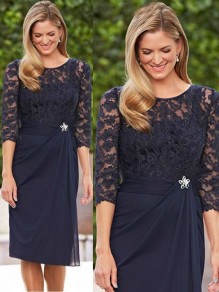 Elegant Lace Chiffon Mother of The Bride and Groom Dresses 99605054