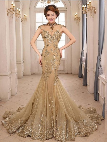Mermaid Lace Appliques Long Mother of The Bride and Groom Dresses 99605061