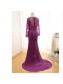 Mermaid Long Sleeves V-Neck Lace Mother of The Bride and Groom Dresses 99605071