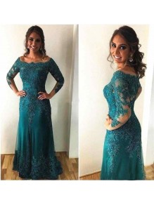 Long Sleeves Lace Appliques Mother of The Bride and Groom Dresses 99605079