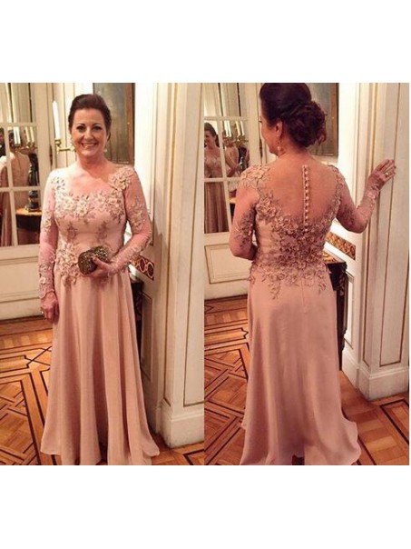 Long Sleeves Chiffon Lace Mother of The Bride and Groom Dresses 99605080 Long Sleeves Chiffon Lace Mother of The Bride and Groom Dresses 99605080