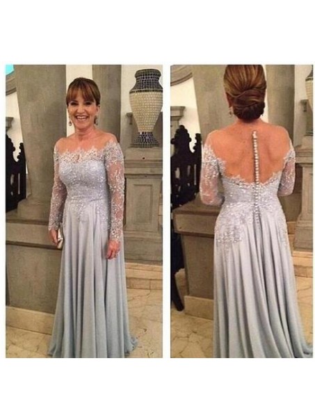 Long Sleeves Beaded Chiffon Lace Mother of The Bride and Groom Dresses 99605081 Long Sleeves Beaded Chiffon Lace Mother of The Bride and Groom Dresses 99605081