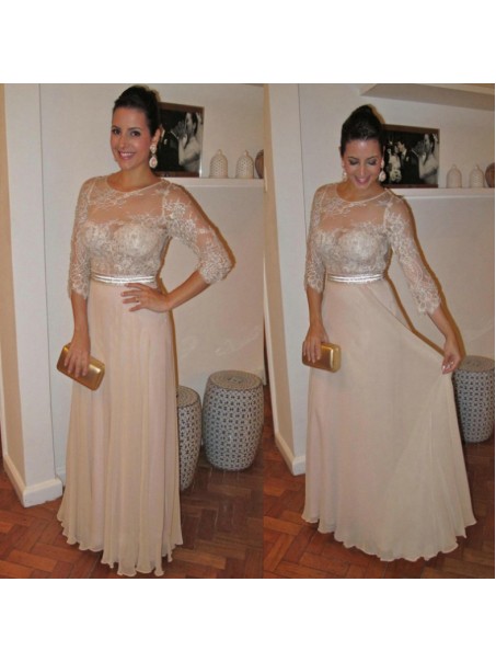 3/4 Length Sleeves Chiffon Lace Mother of The Bride and Groom Dresses 99605082 3/4 Length Sleeves Chiffon Lace Mother of The Bride and Groom Dresses 99605082