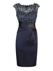 Short Lace Satin Mother of The Bride Dresses 99605088