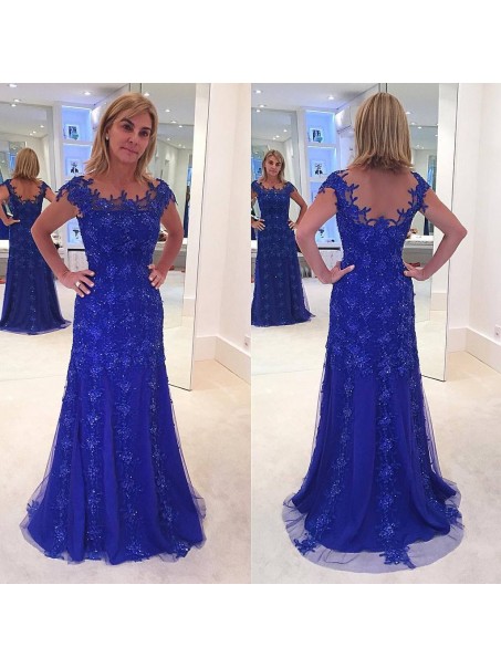 Elegant Long Mother of The Bride Dresses with Beads and Lace Appliques 99605138