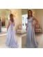 Elegant Chiffon Lace V-Neck Long Mother of The Bride Dresses 99605140