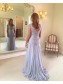 Elegant Chiffon Lace V-Neck Long Mother of The Bride Dresses 99605140