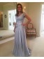 Elegant Chiffon Lace V-Neck Long Mother of The Bride Dresses 99605140