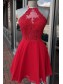 Short Red Beaded Lace Prom Dress Homecoming Dresses Graduation Party Dresses 99701029