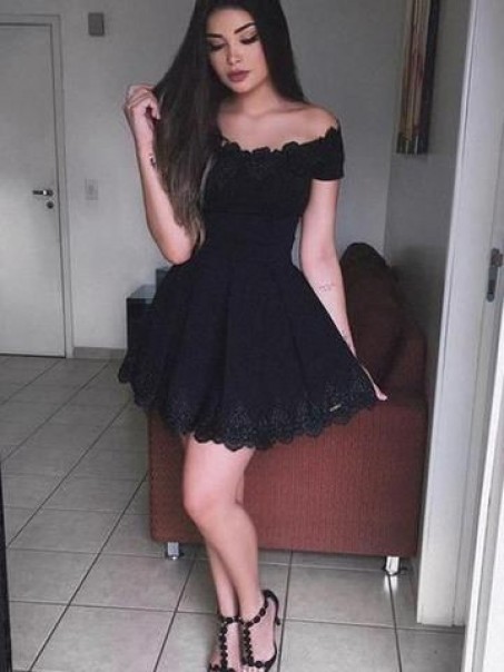 Short Black Prom Dress Homecoming Dresses Graduation Party Dresses 99701088