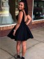 Short Black Satin Prom Dress Homecoming Graduation Cocktail Dresses 99701144