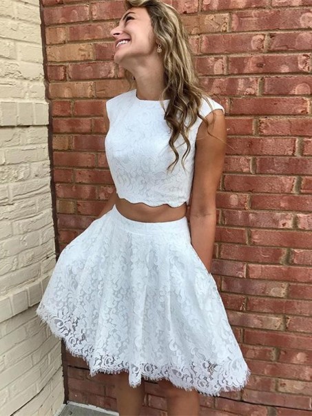Short White Lace Prom Dress Homecoming Graduation Cocktail Dresses 99701205