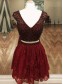Short Black Lace Prom Dress Homecoming Graduation Cocktail Dresses 99701206