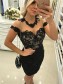 Short Black Lace Prom Dress Homecoming Graduation Cocktail Dresses 99701225