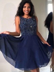 Short Beaded Lace Prom Dress Homecoming Graduation Cocktail Dresses 99701245