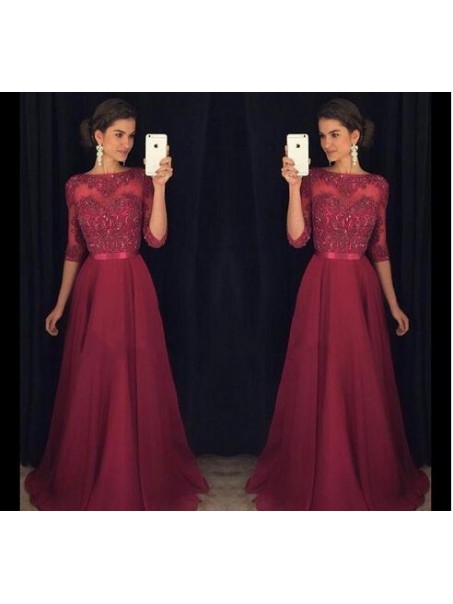 A-Line Lace 3/4 Length Sleeves Mother of the Bride Dresses 99702004 A-Line Lace 3/4 Length Sleeves Mother of the Bride Dresses 99702004