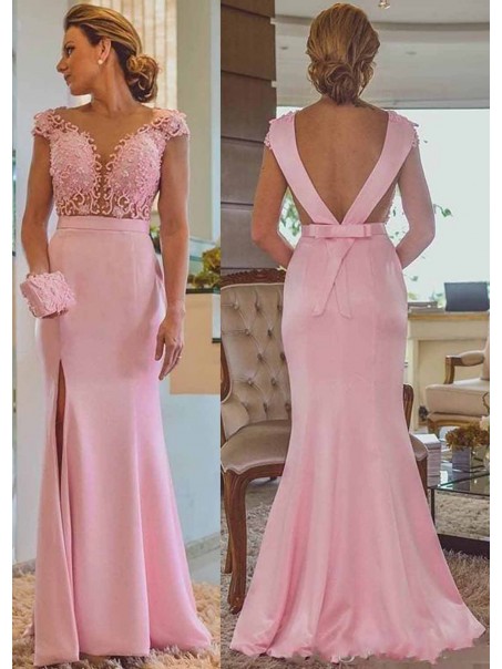 Long Pink Beaded Lace Mermaid Mother of the Bride Dresses 99702008 Long Pink Beaded Lace Mermaid Mother of the Bride Dresses 99702008