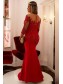 Mermaid Beaded Lace Long Red Mother of the Bride Dresses 99702026 Mermaid Beaded Lace Long Red Mother of the Bride Dresses 99702026