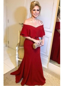 Long Red Mermaid Mother of the Bride Dresses 99702030