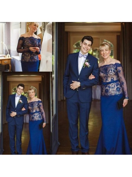 Mermaid Lace Long Sleeves Mother of the Bride Dresses 99702033