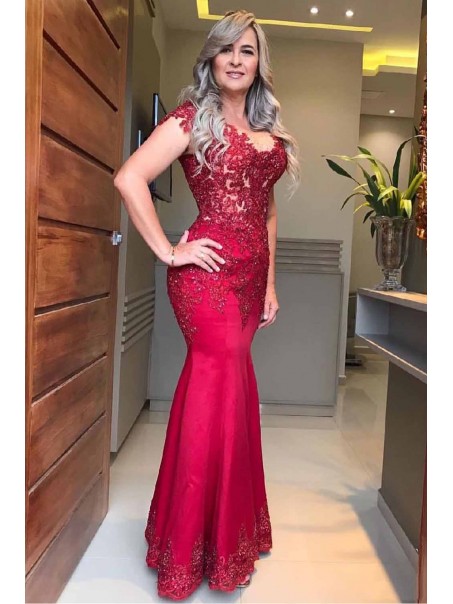 Mermaid Beaded Lace Long Mother of the Bride Dresses 99702037