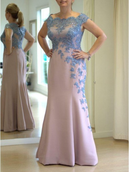Mermaid Beaded Lace Appliques Mother of the Bride Dresses 99702062