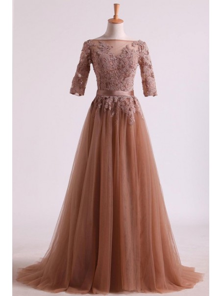 A-Line Lace Tulle Mother of the Bride Dresses 99702069