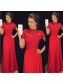 Long Red Beaded Lace Mother of the Bride Dresses 99702072