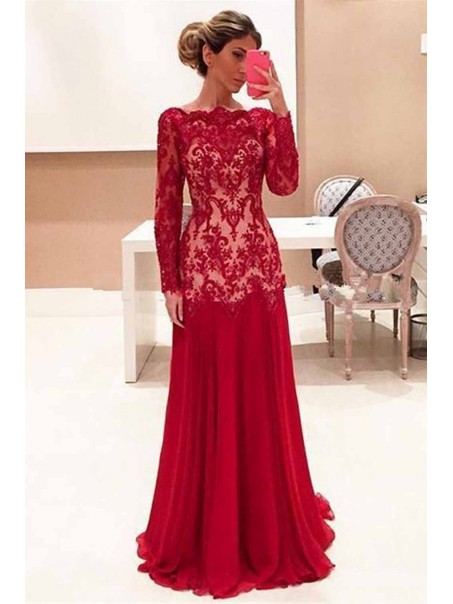 Long Sleeves Lace Mother of the Bride Dresses 99702079