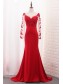 Long Sleeves Lace Mermaid Red Mother of the Bride Dresses 99702089
