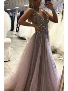 Sexy Side Split Prom Dresses Sleeveless Tulle Evening Long Party Dresses 99901026 Sexy Side Split Prom Dresses Sleeveless Tulle Evening Long Party Dresses 99901026